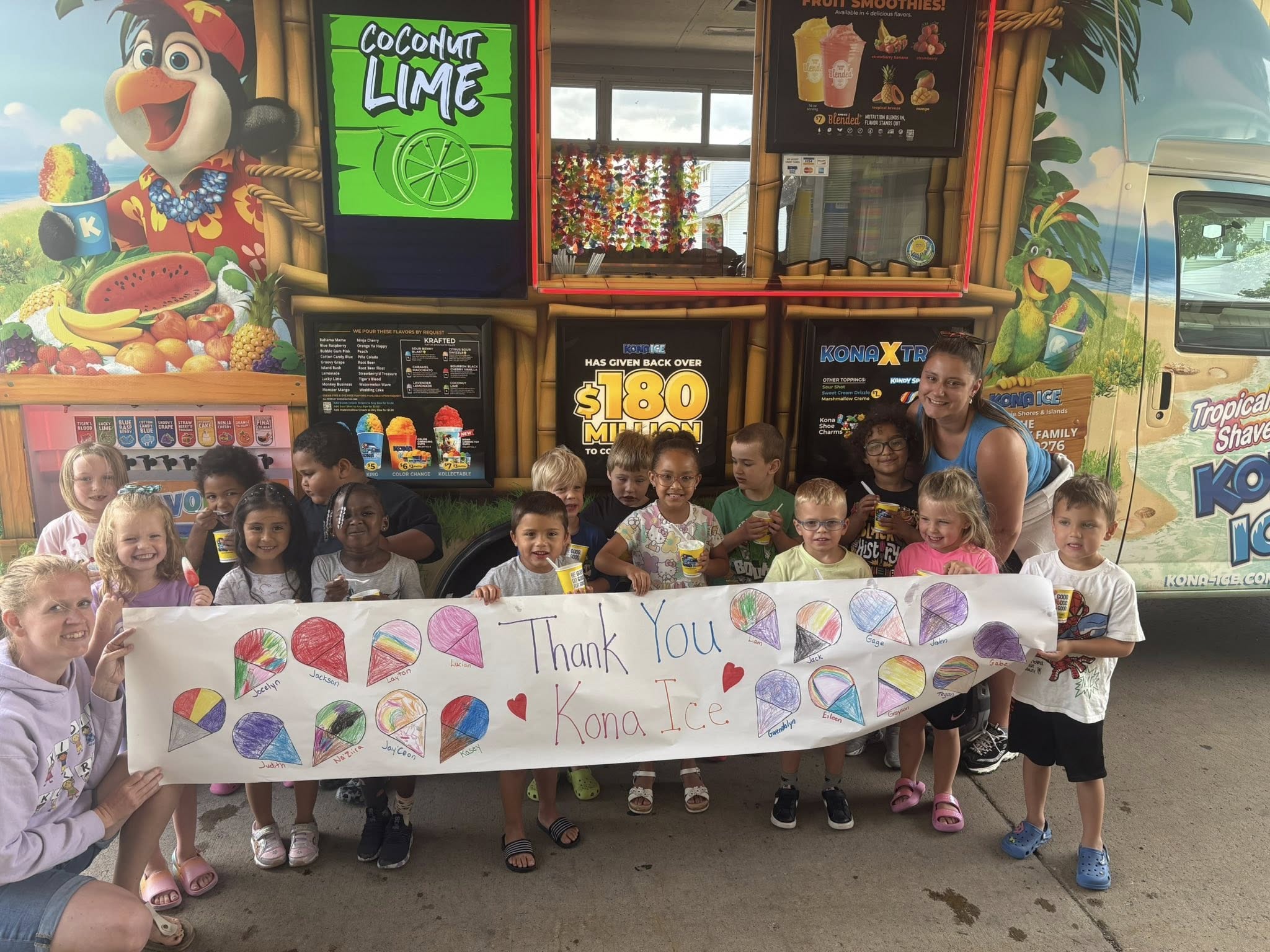 Kona Ice thank you group